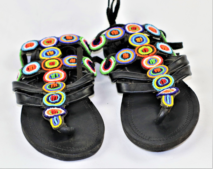 African women sandals with strings, Genuine Leather footwear, African ...